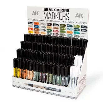   AK Interactive - Cardboard Display Real Colors Markers bolti bemutatóállvány
