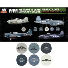 AK REAL COLOR US Navy & USMC WWII Aircraft Colors Set