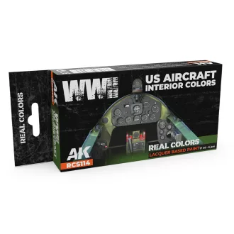   AK Interactive - WWII US Aircraft Interior Colors SET festékkészlet