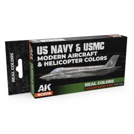   AK REAL COLOR US Navy & USMC Modern Aircrafts and Helicopters Set