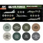 AK REAL COLOR US Air Force & ANG Aircraft Colors 1960s Set