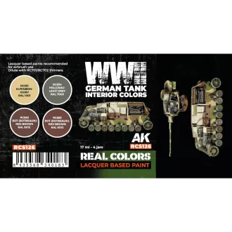  AK Interactive - WWII German Tank Interior Colors SET festékkészlet