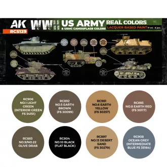   AK Interactive - WWII US Army & USMC Camouflage Colors SET festékkészlet