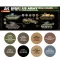 AK Interactive - WWII US Army & USMC Camouflage Colors SET festékkészlet