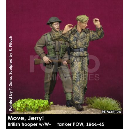 Rado Miniatures Move, Jerry! British trooper w/W-SS tanker POW, 1944-45