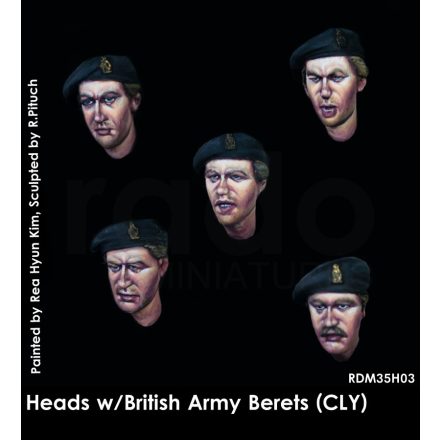Rado Miniatures Heads w/British Army Berets (County London of Yeomanry badge)