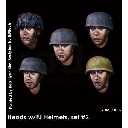 Rado Miniatures Heads w/FJ helmets, set #2 (5. pcs)