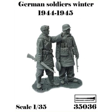 Ardennes Miniature German soldiers winter 1944-1945 set makett