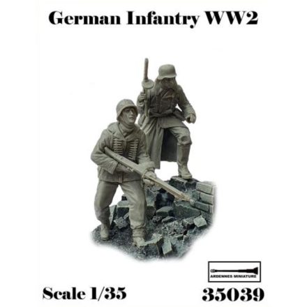 Ardennes Miniature German Infantry WW2 set makett