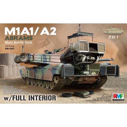 Rye Field Model M1A1/ A2 Abrams w/Full Interior 2 in 1 makett