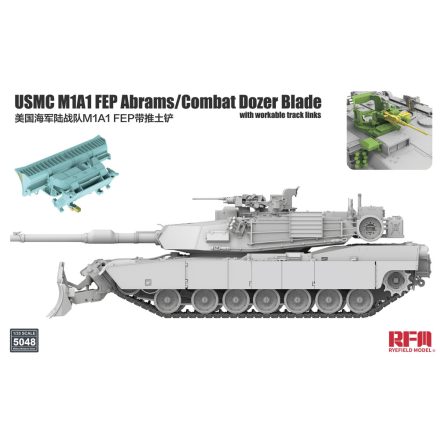 Rye Field Model USMC M1A1 FEP Abrams/Combat Dozer Blade with workable track links makett