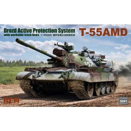 Rye Field Model T-55AMD Drozd APS w/workable track links makett