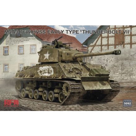 Rye Field Model M4A3 76W HVSS Early Type 'Thunderbolt VII' makett