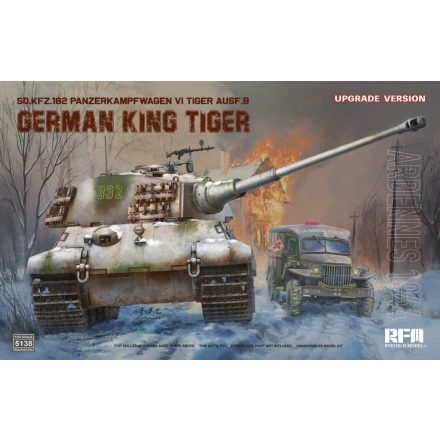 Rye Field Model Sd.Kfz.182 Panzerkampfwagen VI Tiger Ausf.B King Tiger ARDENNES 1944 UPDATED VERSION makett