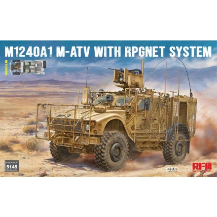 Rye Field Model U.S MRAP All Terrain Vehicle M1240A1 M-ATV with RPGNET System makett