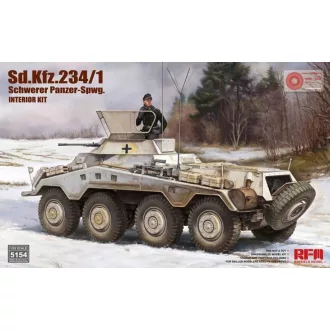   Rye Field Model Sd.Kfz. 234/1 Schwerer Panzer Spahwagen - Full Interior makett