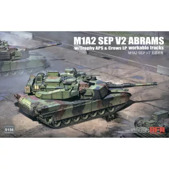   Rye Field Model M1A2 SEP v2 Abrams with Trophy APS & CROWS LP Workable Tracks makett