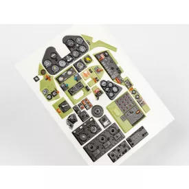   Red Fox Grumman F6F-5 Hellcat Quick Set 3D Akrilgyanta műszerfal (Airfix)