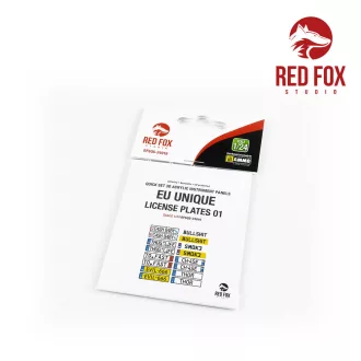   Red Fox Studio - Unique License plates vol.01 (EU form) 3D rendszámtábla készlet