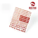 Red Fox Studio - 3D Resin Foundry Numeral & Letters for USSR AFV’s vol. 01 3D műszerfal