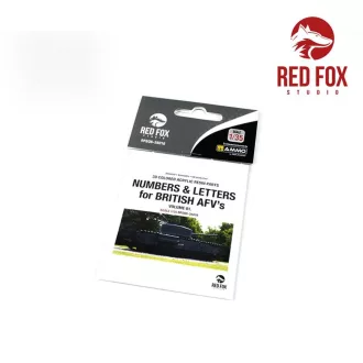   Red Fox Studio - 3D Resin Foundry Numeral & Letters for British AFV’s vol.01 3D műszerfal