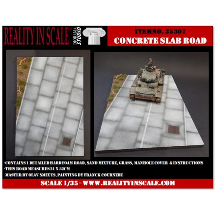 Reality In Scale Concrete Slab Road 21 x 32 x 0,8cm