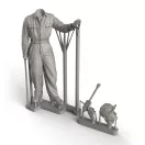 Royal Model U.S. mechanic 3D printed figura készlet