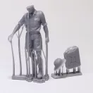 Royal Model German DAK soldier holding jerrycan 3D printed figura készlet