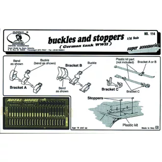  Royal Model Buckles and stoppers German tank műgyanta harcjármű kiegészítő