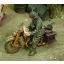Royal Model DKW German Motorcycle rider-WWII motorkerékpár makett