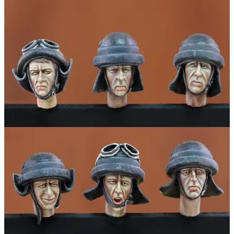 Royal Model Italian tankers heads-WWII figura készlet