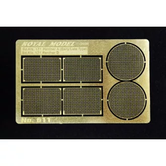   Royal Model Engine grill screen Panther A/D műgyanta harcjármű kiegészítő