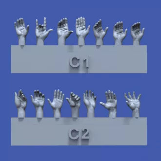 Royal Model Assorted hands set No.3 figura készlet