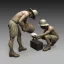 Royal Model Italian soldiers battery maintenance figura készlet