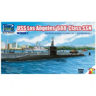   Riich Models USS Los Angeles '688' Class SSN with DSRV-1 makett