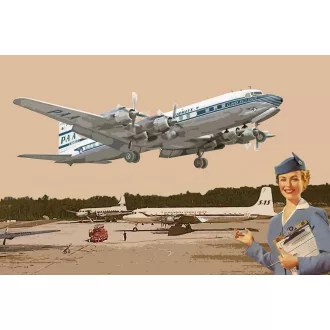 Roden DC-7C Pan American World Airways repülő makett