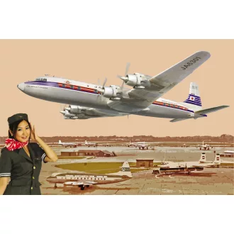 Roden DC-7C Japan Air Lines repülő makett