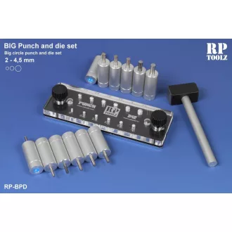   RP Toolz nagyméretű körkiütő- és lyukasztókészlet 2–4,5 mm