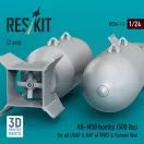 ResKit AN-M58 bombs (500 lbs) for all USAF & RAF of WW2 & Korean War (2 pcs) (3D Printed)