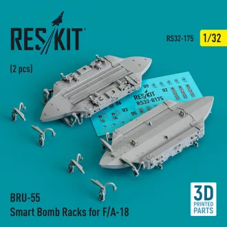   ResKit BRU-55 Smart Bomb Racks for F/A-18 (2 pcs) (3D Printed)