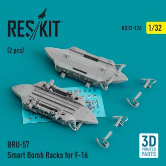 ResKit BRU-57 Smart Bomb Racks for F-16 (2 pcs) (3D Printed)