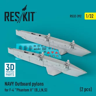   ResKit NAVY Outboard pylons for F-4 Phantom II (B,J,N,S) (2 pcs) (3D Printed)