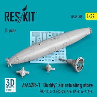   ResKit A/A42R-1 Buddy air refueling store (1 pcs) (F/A-18, S-3, MQ-25, A-6, EA-6, A-7, A-4) (3D Printed)