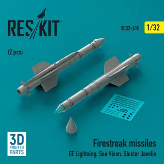   ResKit Firestreak missiles (2 pcs) (EE Lightning, Sea Vixen, Gloster Javelin) (3D Printed)
