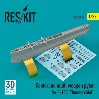   ResKit Centerline multi weapon pylon for F-105 Thunderchief (3D Printed)