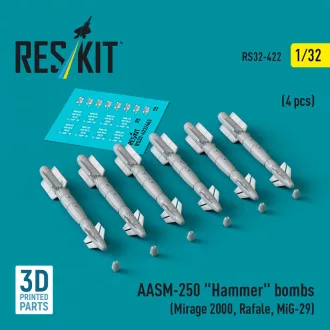   ResKit AASM-250 Hammer bombs (6 pcs) (Mirage 2000, Rafale, MiG-29) (3D Printed)