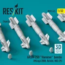 ResKit AASM-250 Hammer bombs (6 pcs) (Mirage 2000, Rafale, MiG-29) (3D Printed)