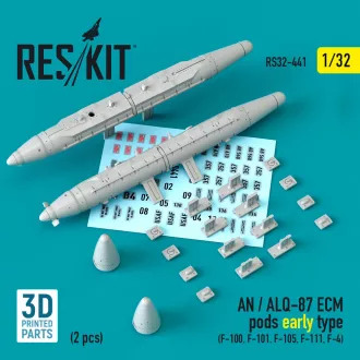   ResKit AN / ALQ-87 ECM pods early type (2 pcs) (F-100, F-101, F-105, F-111, F-4) (3D Printed)