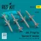 ResKit AIM-7F High Vis Sparrow III missiles (4 pcs) (F-4, F-5, F-15, F-16, F-14, F/A-18) (3D Printed)