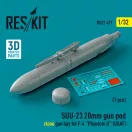 ResKit SUU-23 20mm gun pod (close gun bay) for F-4 Phantom II (USAF) (1 pcs) (3D Printed)